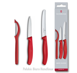 Szwajcarski zestaw 3 noży kuchennych 6.7111.31 Victorinox, komplet z obieraczką