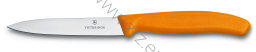 Victorinox 6.7706.L119 Nóż pikutek do obierania warzyw i wykrajania (pomarańczowy)  sześć kolorów, ostrze 10 cm, gładkie, czubek ostry