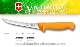 Victorinox 5.8404.16 Swibo WENGER Boning knife, nóż trybownik, gładkie ostrze, półgiętkie 16 cm, uchwyt żółty (dostępne ostrza: 13 cm, 16 cm)