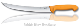Victorinox 5.8435.22 SWIBO Nóż rzeźniczy, ostrze 22 cm gładkie, zakrzywione, czubek ostry, WENGER code # 2.035.022.000