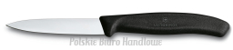 Victorinox 6.7603 Nóż do obierania warzyw i wykrajania (czarny)  sześć kolorów, ostrze 8 cm, gładkie, czubek ostry