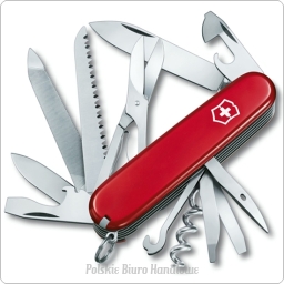 Szwajcarski nóż oficerski RANGER 1.3763 Red (okładki czerwone, gładkie)