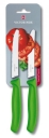 Victorinox 6.7836.L114B nóż (2 szt. na blistrze) do kiełbasy i pomidorów PIKUTEK, uchwyt zielony - dostępne inne kolor