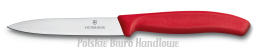 Victorinox 6.7701 Nóż pikutek do obierania warzyw i wykrajania (czerwony)  sześć kolorów, ostrze 10 cm, gładkie, czubek ostry