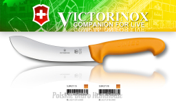 Victorinox 5.8427.18 Swibo WENGER SINNING KNIFE Nóż Rzeźniczy, do skórowania, ostrze 18 cm (dostępne ostrza: 15cm, 18cm)  gładkie,  uchwyt żółty