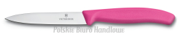 Victorinox 6.7706.L115 Nóż pikutek do obierania warzyw i wykrajania (różowy)  sześć kolorów, ostrze 10 cm, gładkie, czubek ostry