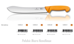 Victorinox 5.8436.28 SWIBO Nóż rzeźniczy, ostrze 28 cm gładkie, szerokie, czubek ostry, WENGER code # 2.036.028.000 BUTCHER'S KNIFE stiff blade