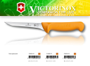 Victorinox 5.8408.10 Swibo WENGER Nóż trybownik, gładkie, proste, wąskie ostrze,dostępne w trzech długościach 10cm; 13cm; 16cm;  uchwyt żółty