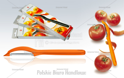 Victorinox 7.6075.9 Obieraczka do warzyw i owoców, dedykowana do obierania pomidorów, uchwyt pomarańczowy