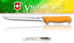 Victorinox 5.8450.20 Swibo WENGER Nóż szefa kuchni do filetowania, ostrze 20 cm głdkie, giętki,  uchwyt żółty