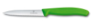Victorinox 6.7736.L4 Nóż pikutek do obierania warzyw i wykrajania (zielony)  sześć kolorów, ostrze 10 cm, ząbkowane, czubek ostry