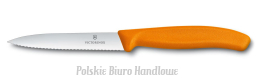 Victorinox 6.7736.L9 Nóż pikutek do obierania warzyw i wykrajania (pomarańczowy)  sześć kolorów, ostrze 10 cm, ząbkowane, czubek ostry