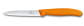 Victorinox 6.7736.L9 Nóż pikutek do obierania warzyw i wykrajania (pomarańczowy)  sześć kolorów, ostrze 10 cm, ząbkowane, czubek ostry